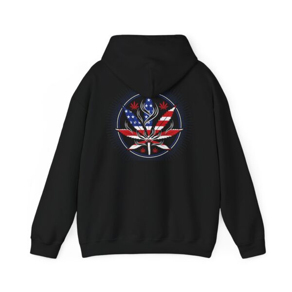 American Flag Cannabis Leaf Graphic Hoodie