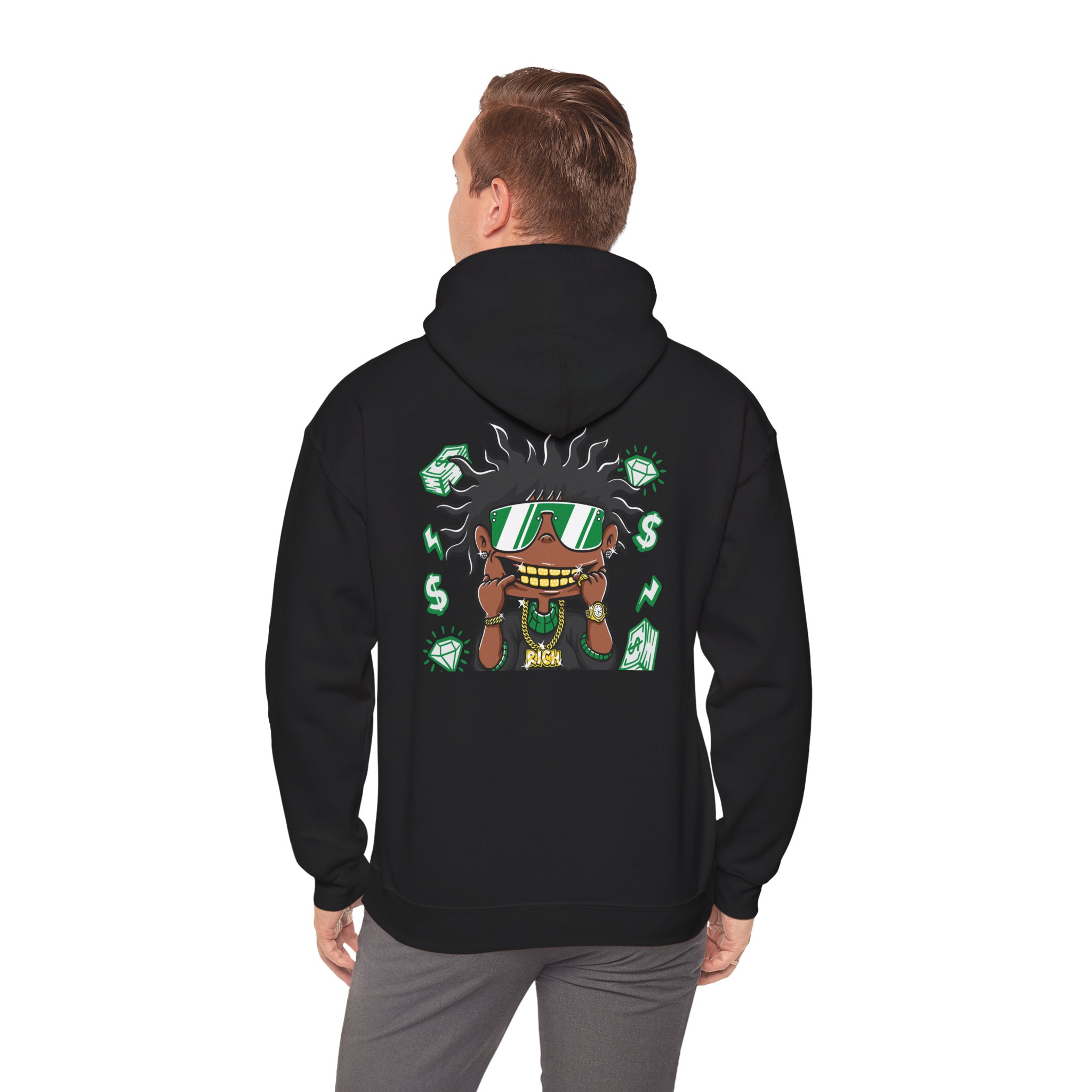 Visor Grill Rich Kid Graphic Hoodie - Image 6