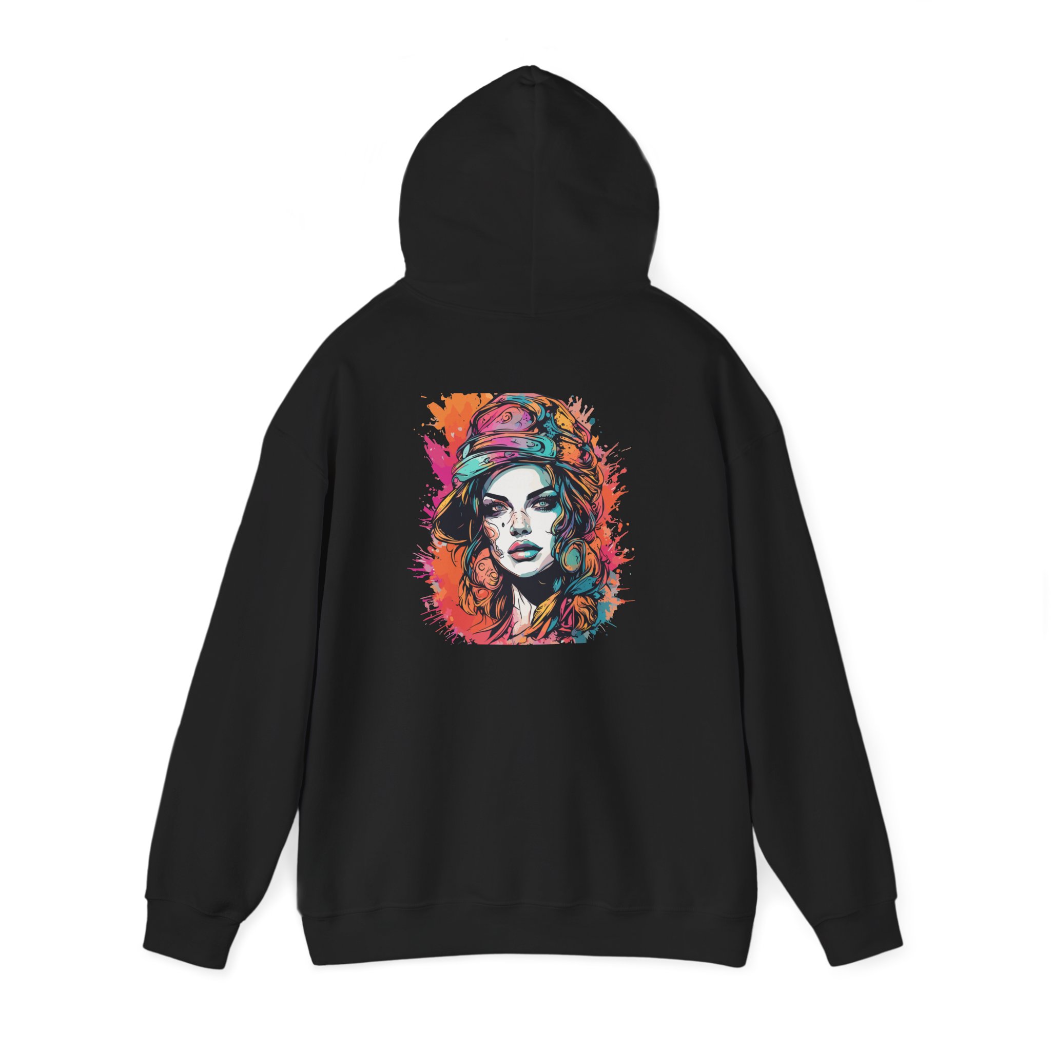Color Wrap Portrait Graphic Hoodie