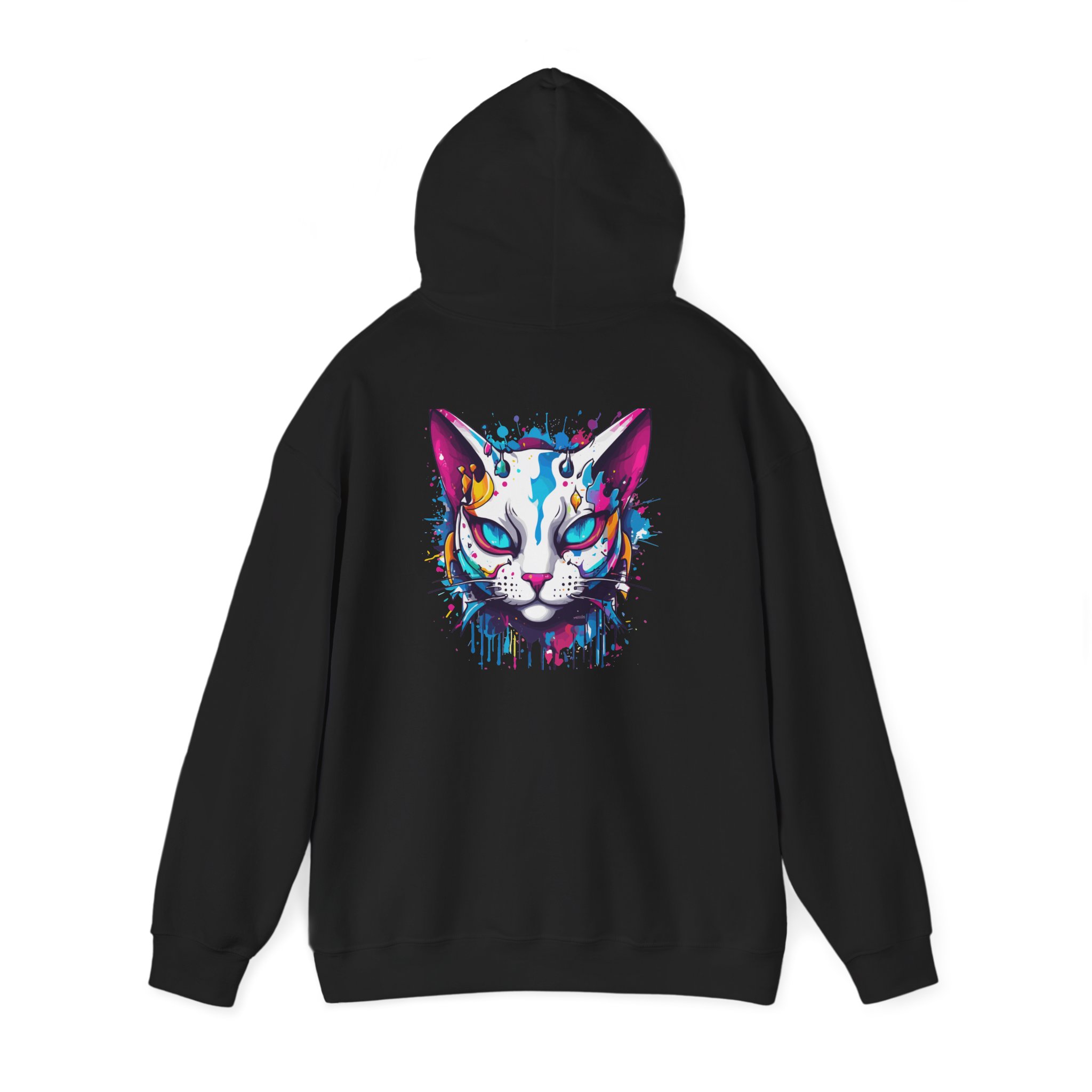 Paint Splash Cat Graphic Hoodie