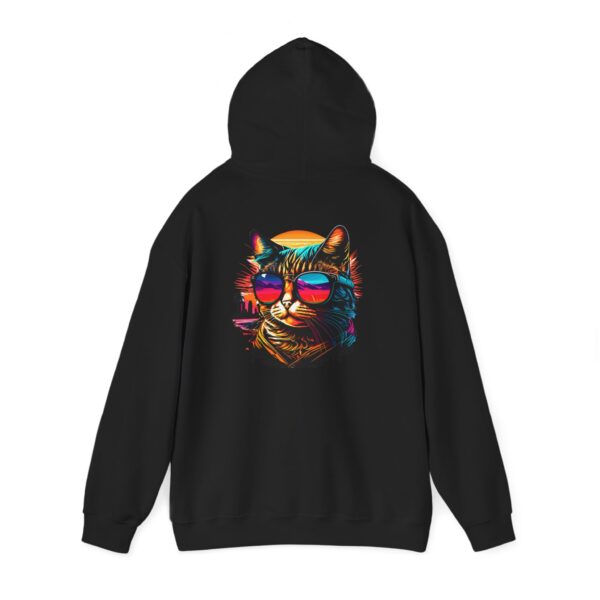 Sunset Cat Sunglasses Graphic Hoodie