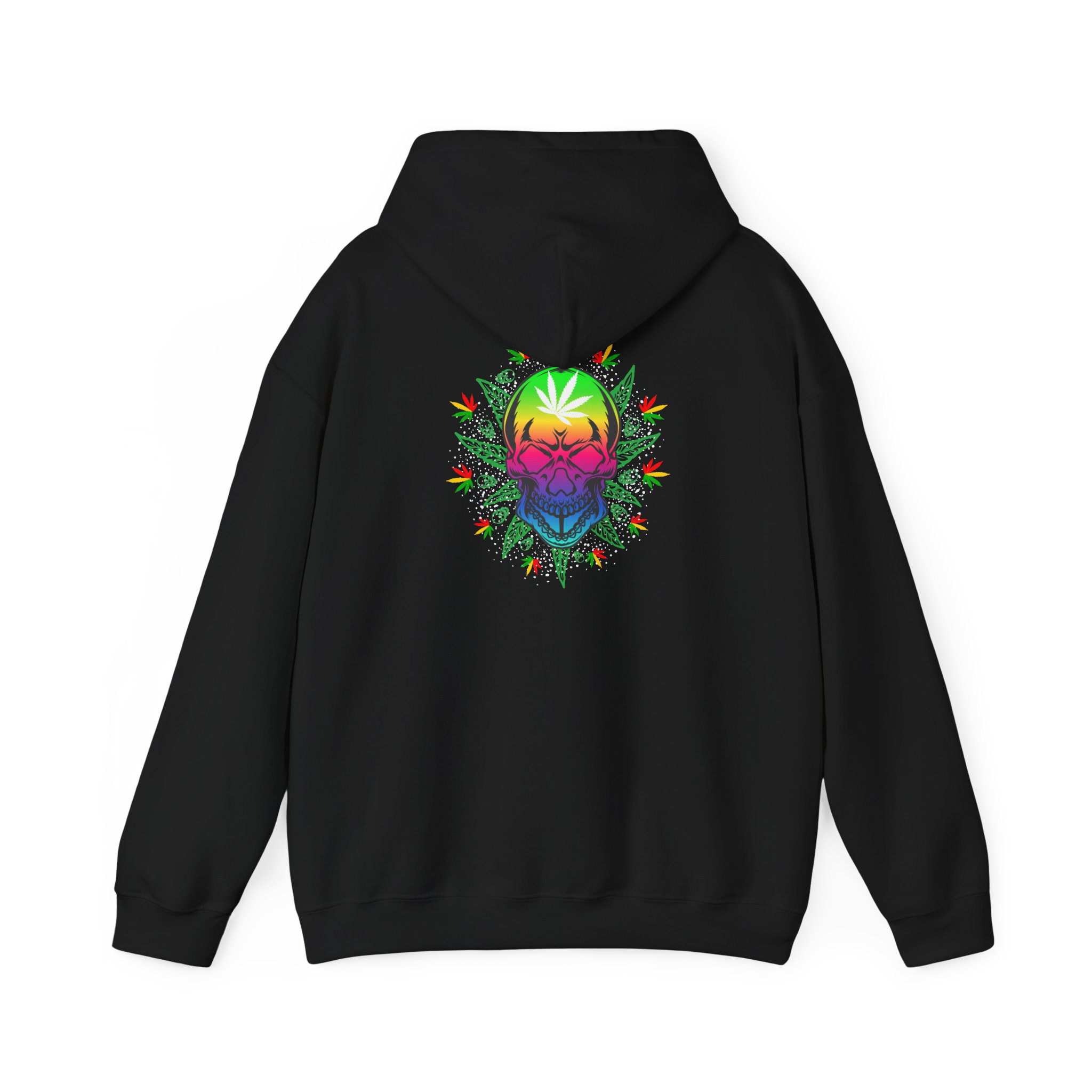 Rainbow Skull Cannabis Graphic Hoodie