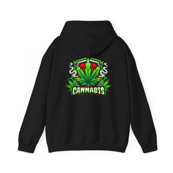 Neon Cannabis Shield Graphic Hoodie