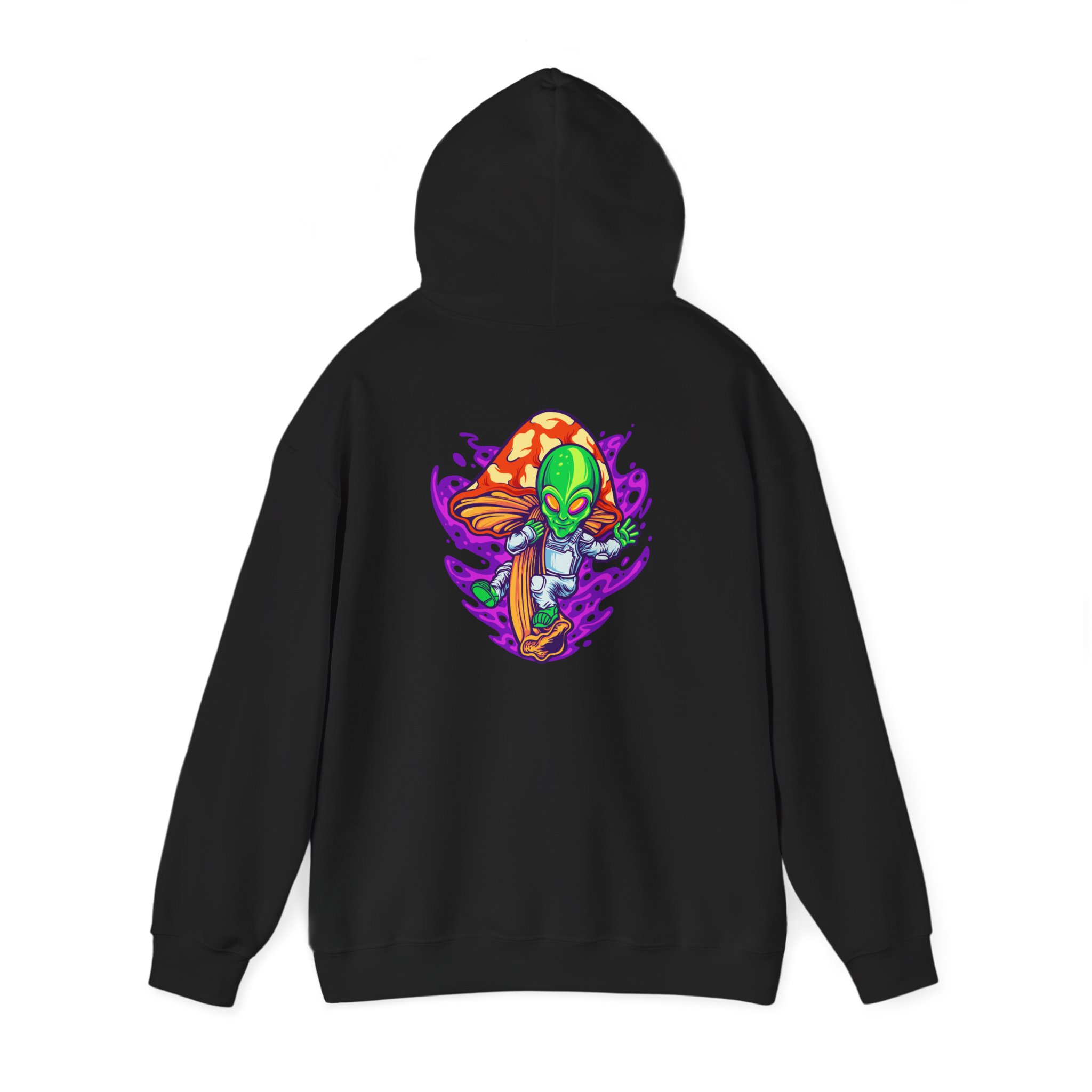 Cosmic Alien Mushroom Graphic Hoodie - Image 3