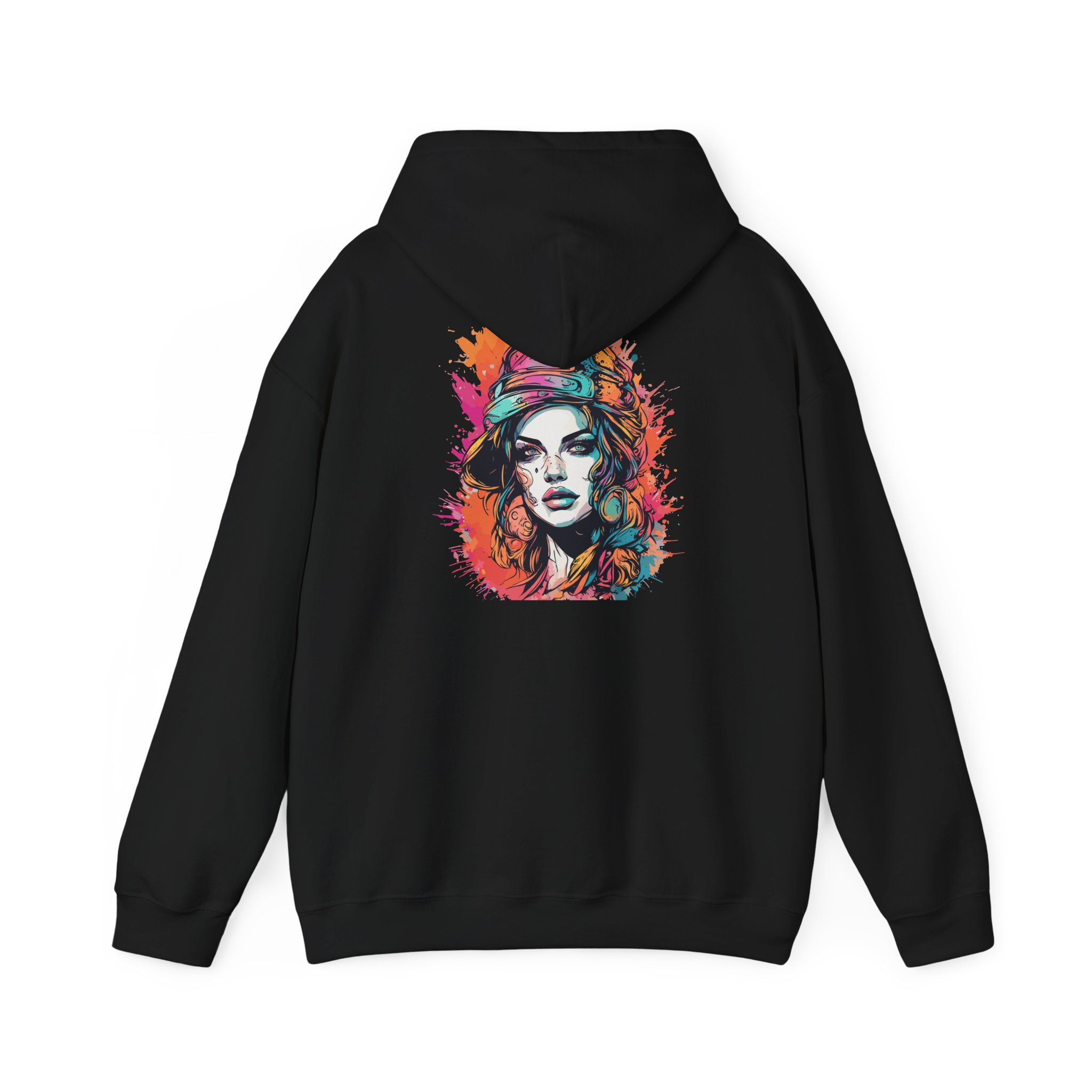 Color Wrap Portrait Graphic Hoodie - Image 3