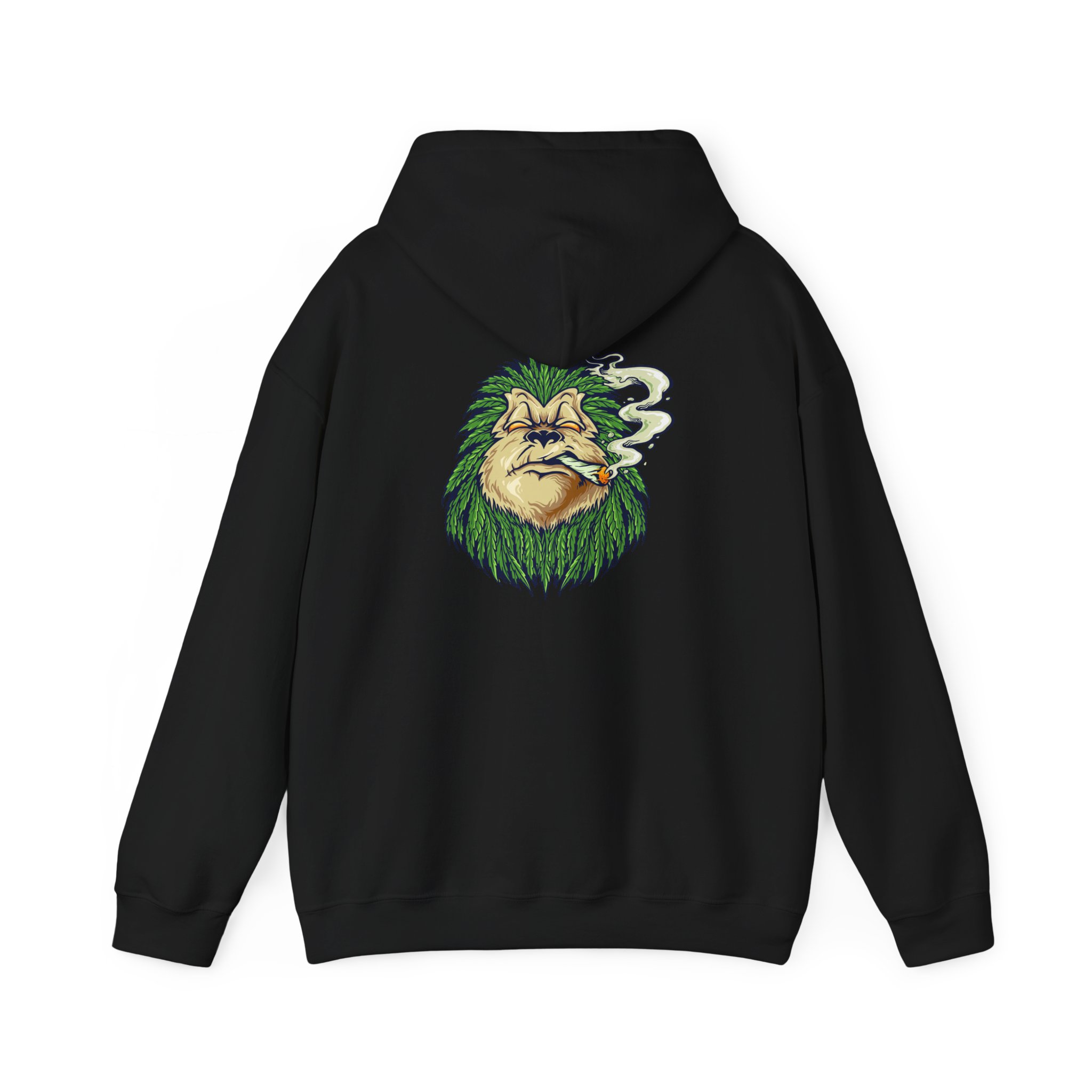 Leaf Mane Smoking Face Graphic Hoodie - Image 3