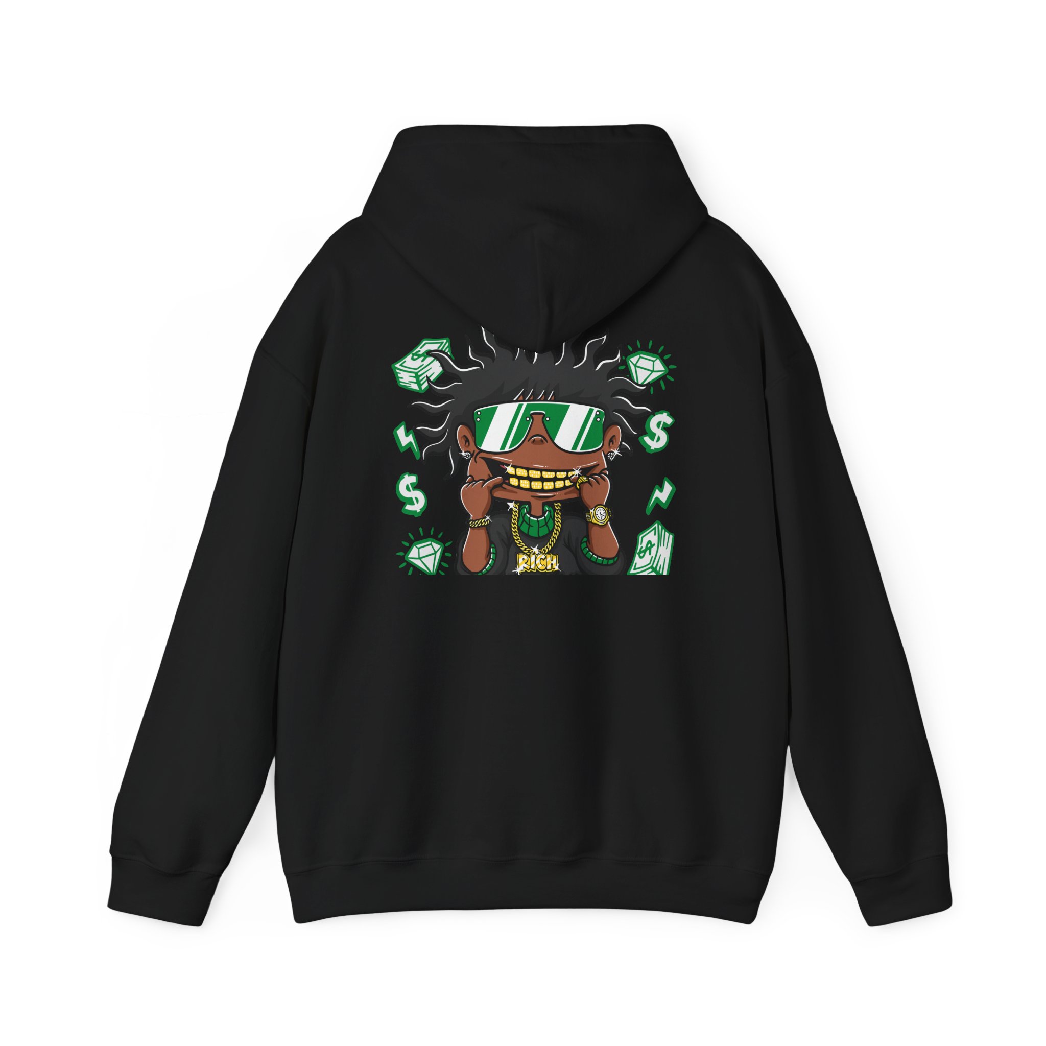 Visor Grill Rich Kid Graphic Hoodie - Image 3