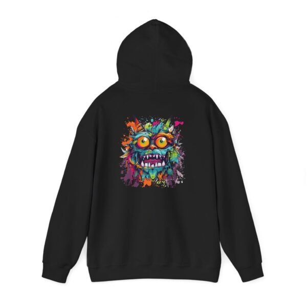 Neon Monster Face Graphic Hoodie