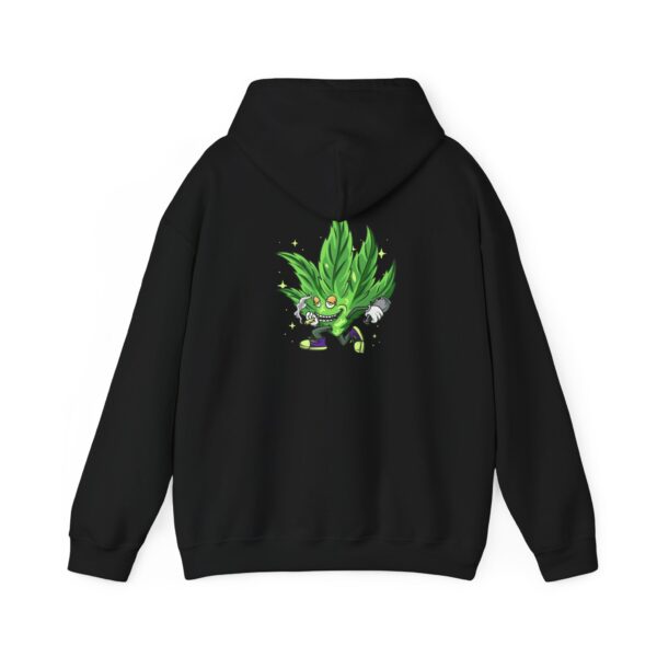 Leaf Character Spray Paint Graphic Hoodie