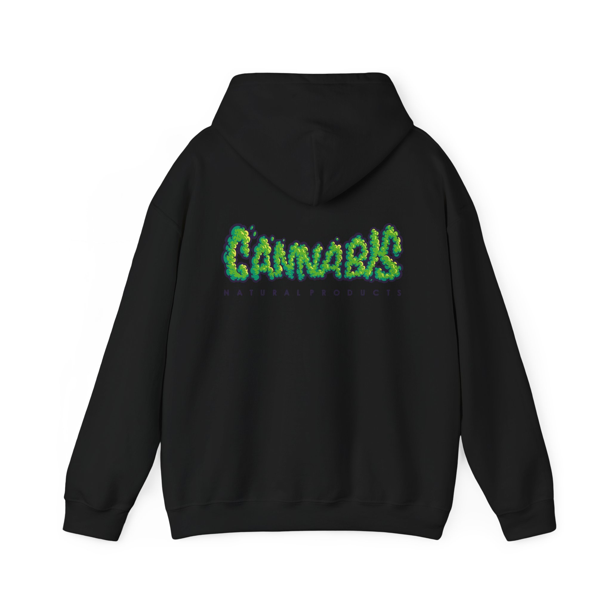 Cannabis Bud Cloud Lettering Graphic Hoodie