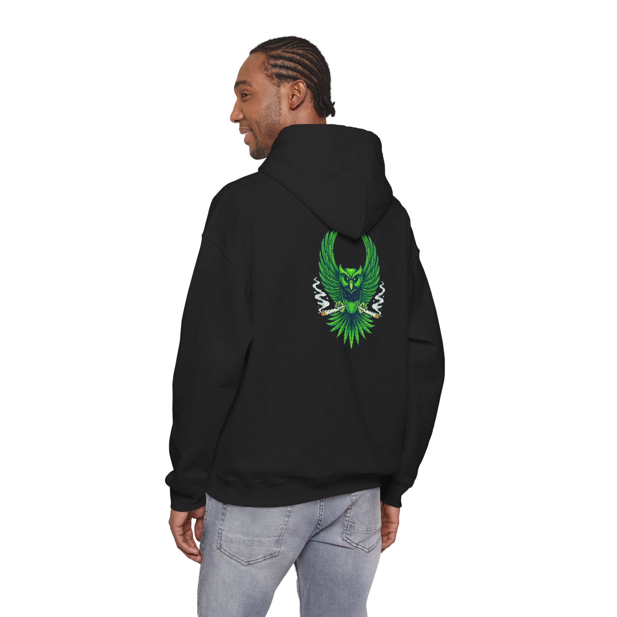 Owl Leaf Wings Joints Graphic Hoodie - Image 7