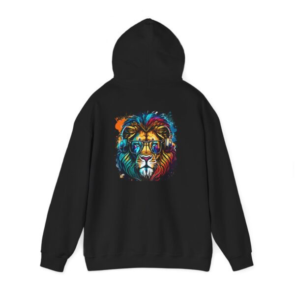 Glasses Lion Headphones Graphic Hoodie