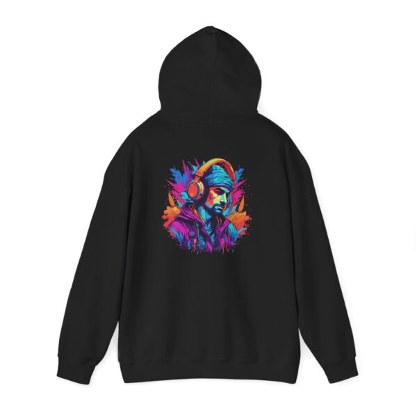 Wrap Headphone Portrait Graphic Hoodie